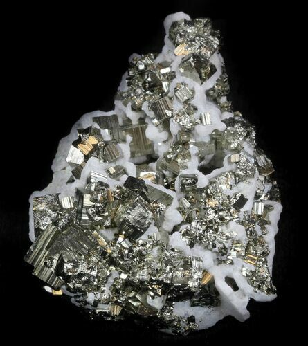 Pyrite With Calcite - Bulgaria #33721